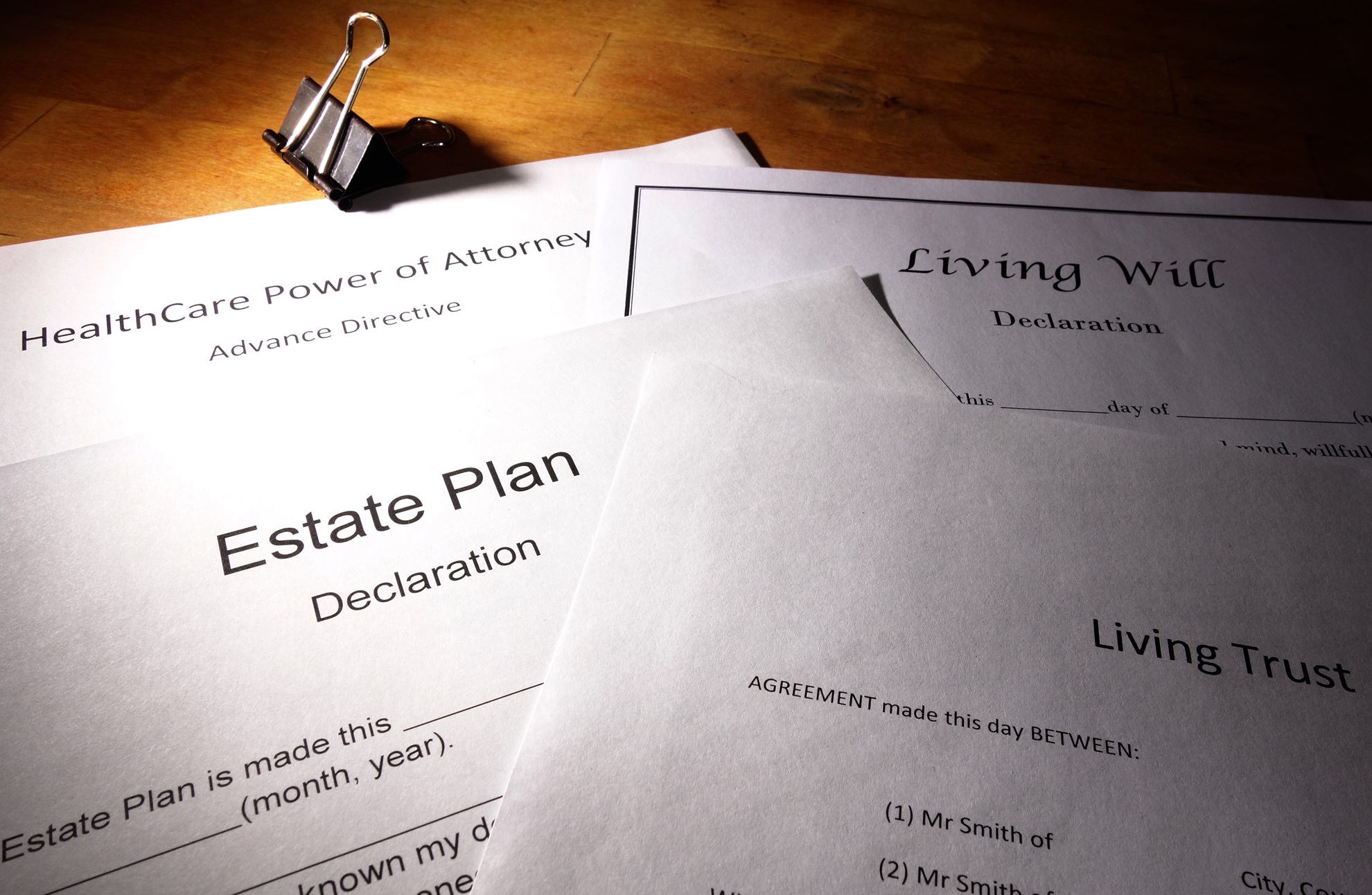 Image of estate planning, power of attorney, and living will/trust